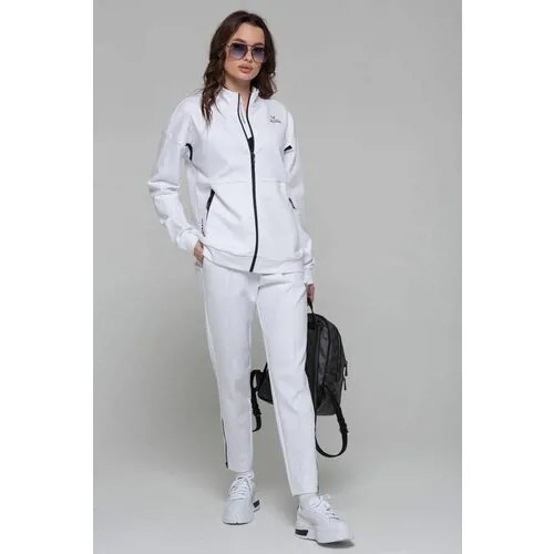 Костюм Bilcee, олимпийка и брюки, силуэт свободный, карманы, размер 50, белый