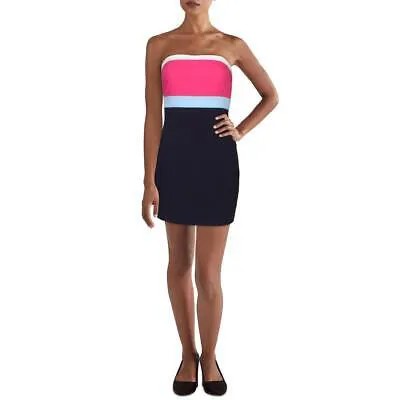 Темно-синее мини-платье-футляр без бретелек без бретелек Likely Womens Marena 6 BHFO 6708