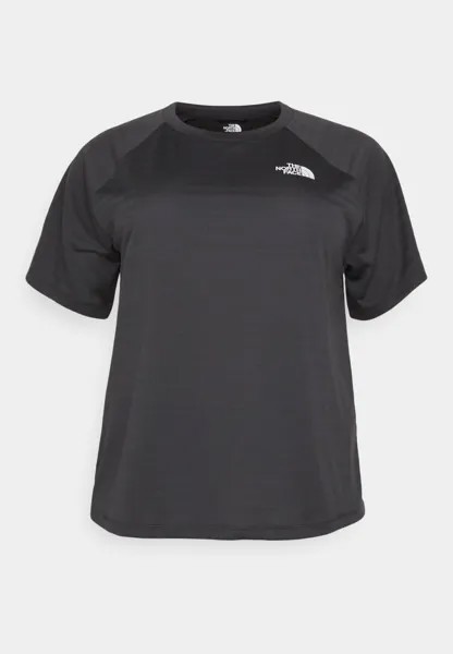 Спортивная футболка PLUS TEE The North Face, асфальтовый серый/черный