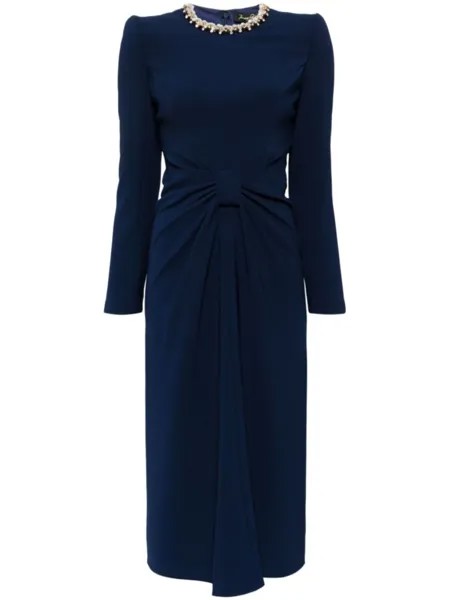 Jenny Packham платье миди Sunday со сборками, синий
