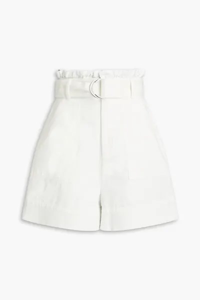 Шорты из хлопкового твила с поясом Solid & Striped, цвет Off-white