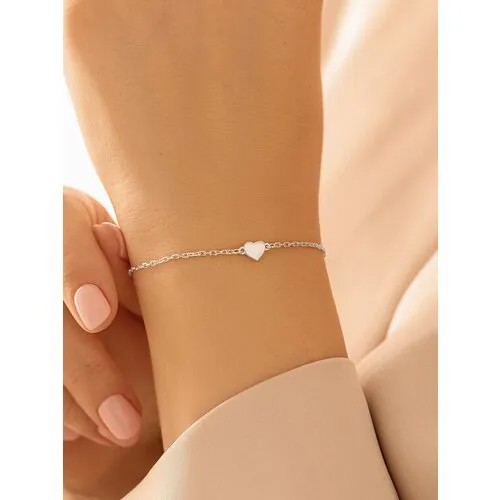 Браслет-цепочка SILVER24, серебро, 925 проба, длина 16 см., серебристый