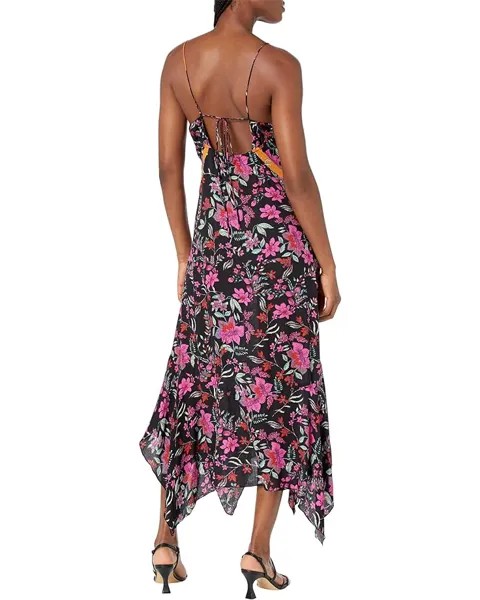 Платье Free People There She Goes Printed Maxi, цвет Black Combo