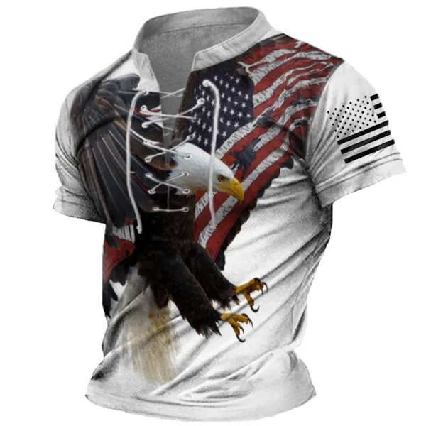 Мужская винтажная футболка с коротким рукавом American Eagle Tie