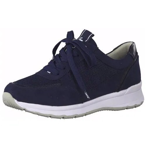 Ботинки на шнурках женские,цвет синий,размер 38