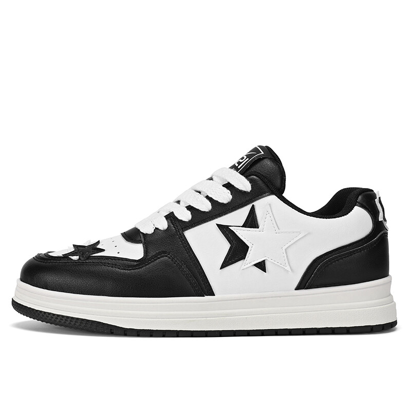 Кроссовки DOUBLE STAR 88 Skateboarding Shoes Unisex Low-top, черный/белый
