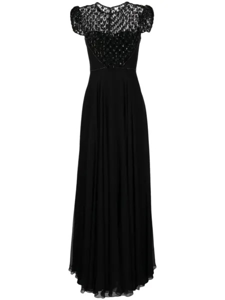 Jenny Packham платье Vida с бусинами, черный