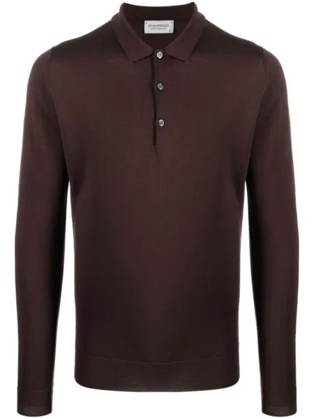 John Smedley рубашка поло тонкой вязки, красный