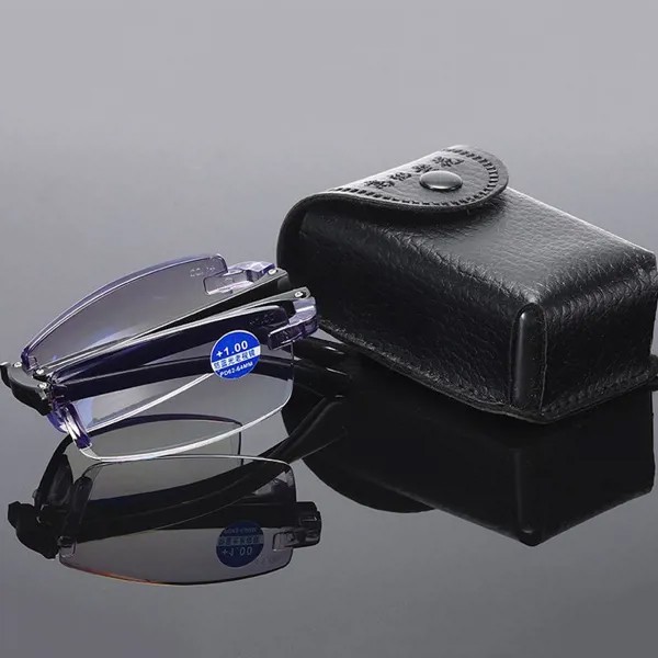 Складные очки для чтения с корпусом Мини Компьютерные считыватели очки Набор антибликовых очков Синий свет Блокирующие очки