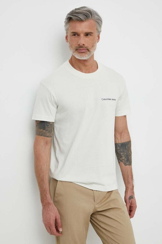 Хлопковая футболка Calvin Klein Jeans, зеленый