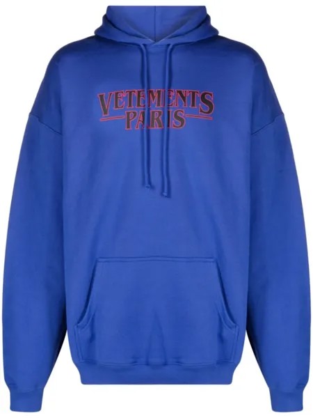 VETEMENTS худи с логотипом, синий