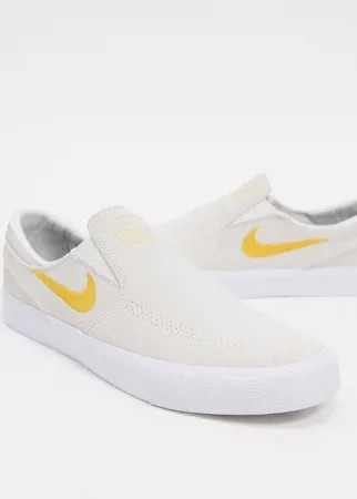 Светлые слипоны Nike SB Zoom Janoski-Бежевый