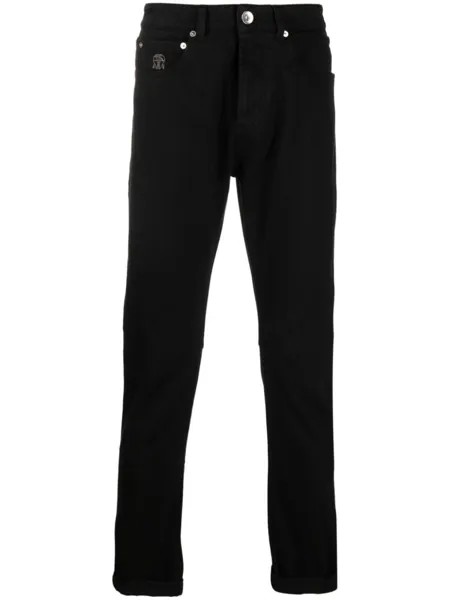 Brunello Cucinelli узкие джинсы, черный