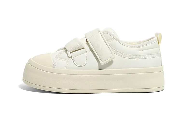 Кроссовки HUANQIU Skateboarding Shoes Women's Low-top Light Beige, цвет Light rice fleece