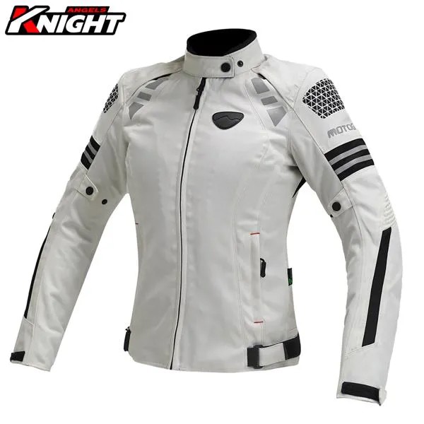 Женская мотоциклетная куртка, Всесезонная мотоциклетная гоночная куртка с защитой от падения, водонепроницаемая защитная одежда для езды
