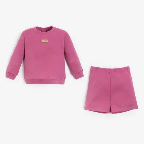 Комплект одежды Minaku, размер 92-98, красный, розовый