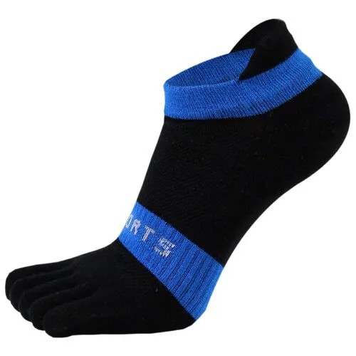 Носки  унисекс , 1 пара, укороченные, размер 39-44, черный, синий