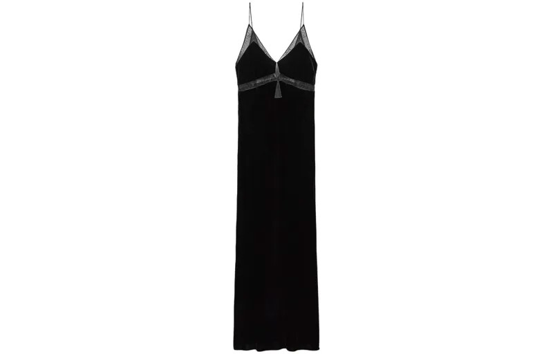 Платье-комбинация женское черное Zara