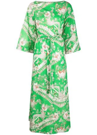 Emilio Pucci длинное платье с принтом Rugiada