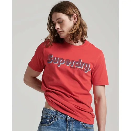 Футболка Superdry TERRAIN LOGO CLASSIC T SHIRT, 1 шт., размер S, крaсный
