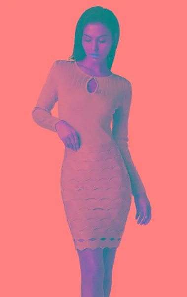 Женское жаккардовое платье знаменитости, облегающее платье мини абрикосового цвета с длинным рукавом и круглым вырезом, вечернее празднич...