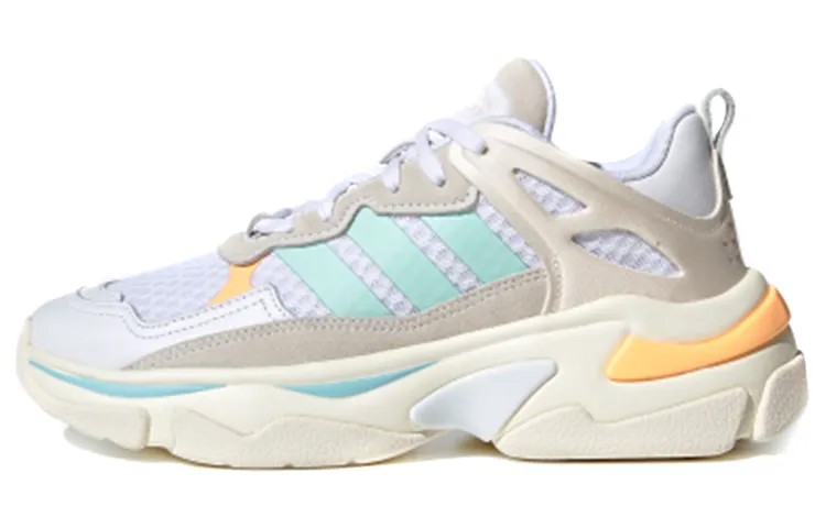 Кроссовки Adidas neo Boujirun Women, белый/голубой/темно-желтый
