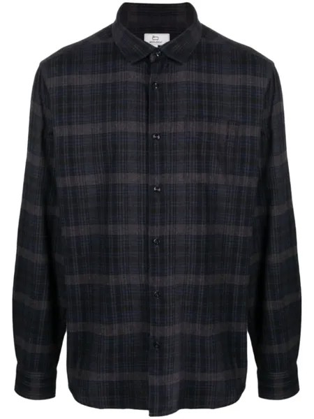 Woolrich фланелевая рубашка в клетку, синий