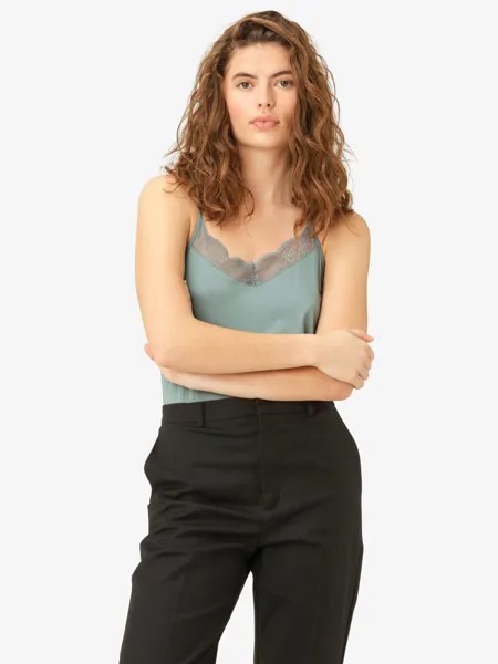 Noa Noa Laura Однотонный кружевной топ из вискозы, Trooper