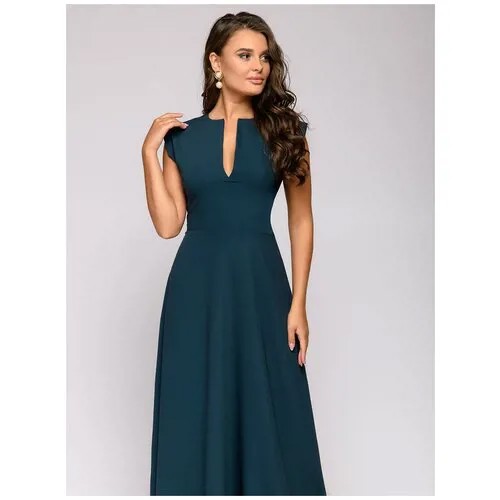 Платье 1001dress, вечернее, макси, размер 52, зеленый