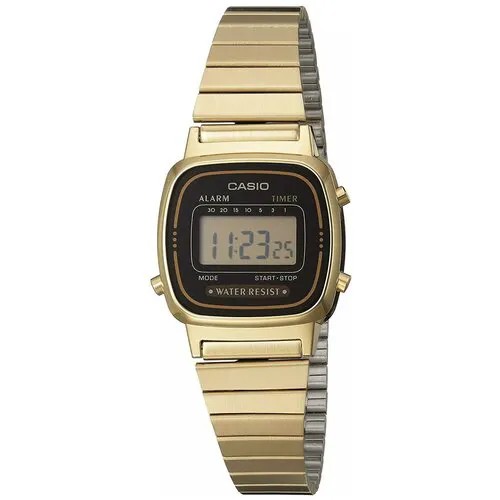 Наручные часы CASIO Vintage LA670WGA-1, серый, золотой