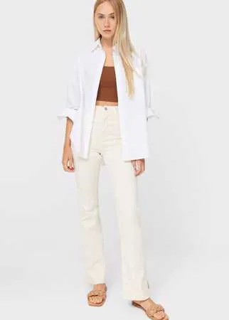 Stradivarius Рубашка Прямого Кроя Белый L