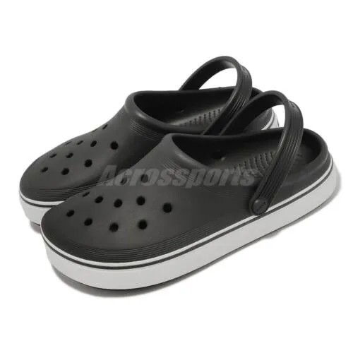 Мужские повседневные сандалии унисекс без шнурков Crocs Off Court Clog Black White 208371-001