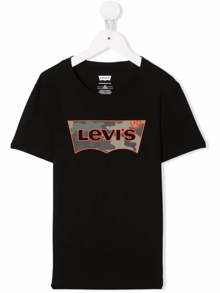 Levi's Kids футболка с камуфляжным принтом и логотипом
