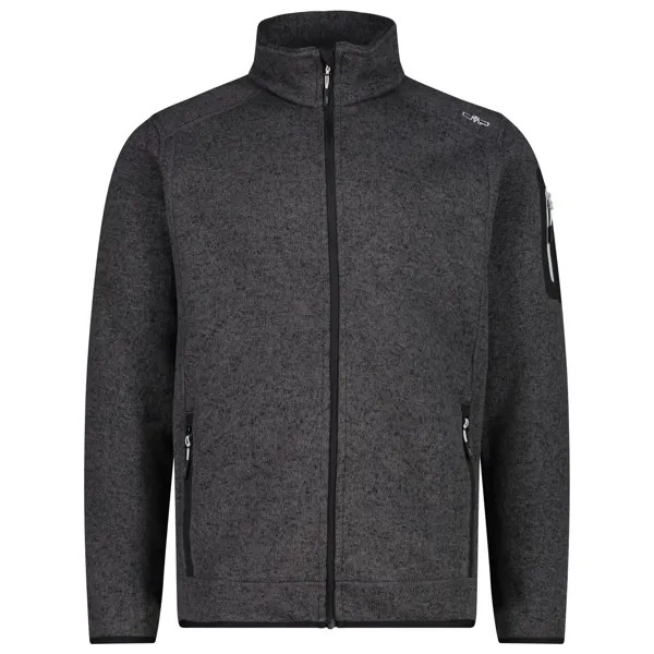 Флисовая жилетка Cmp Jacket Jacquard Knitted 3H60747N, цвет Nero/Glacier