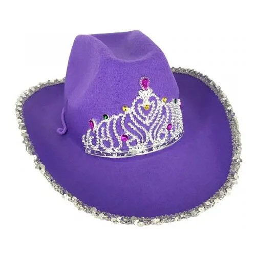 Шляпа ковбойская женская фиолетовая 