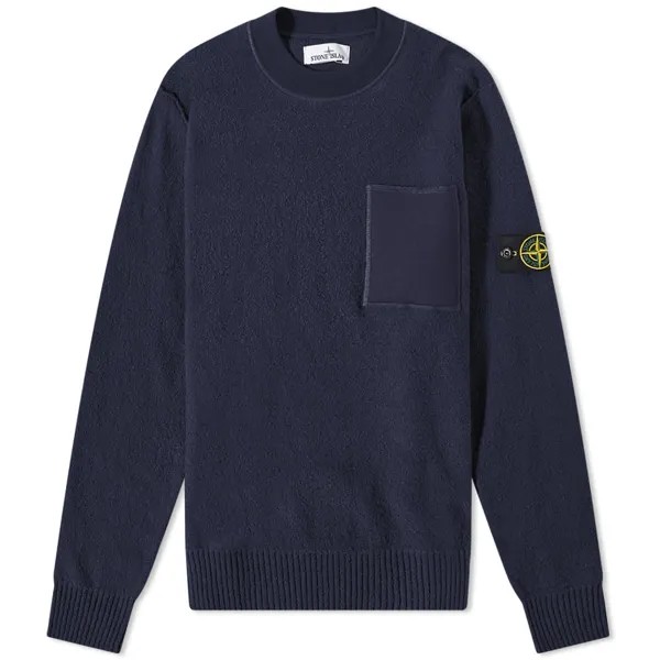 Джемпер Stone Island Soft Cotton Wool Patch Detail Crew Knit