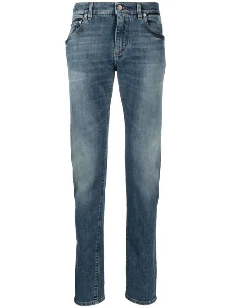 Dolce & Gabbana джинсы с логотипом, синий