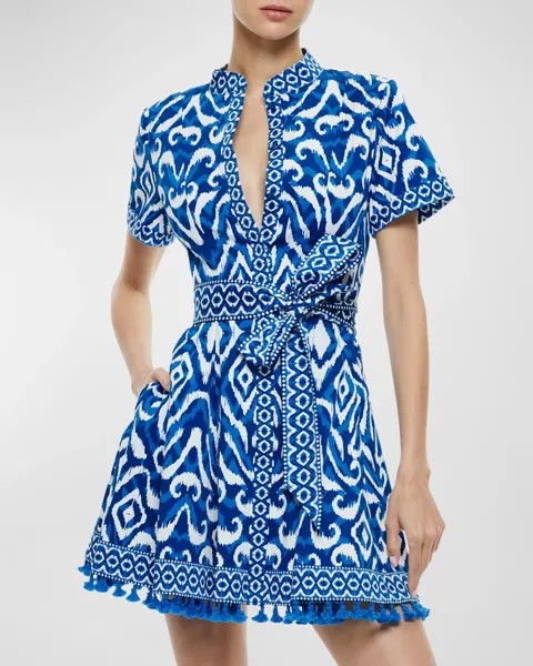 Мини-платье Artisan Ikat Lucy Alice + Olivia, цвет Artisan Ikat French Blue