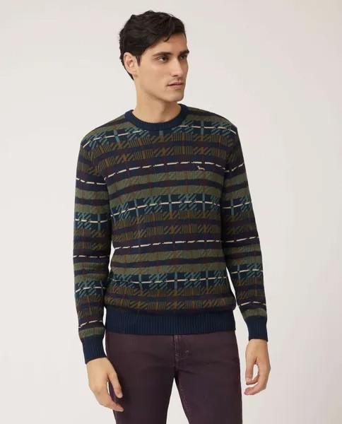 Разноцветный мужской свитер с круглым вырезом Harmont&Blaine, мультиколор