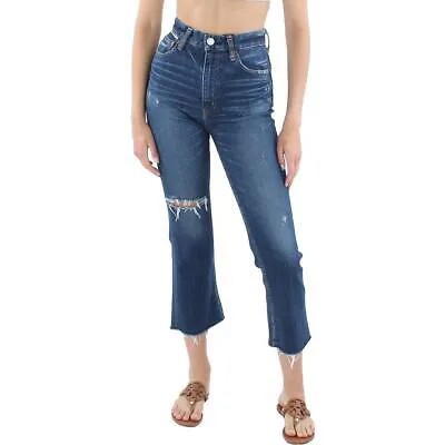 Винтажные женские укороченные джинсы с высокой посадкой и расклешенными штанинами Moussy BHFO 1084