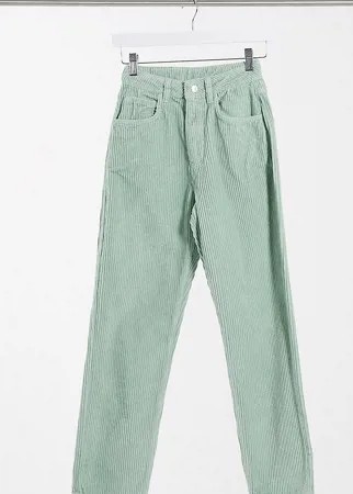 Джинсы в рубчик в винтажном стиле шалфейно-зеленого выбеленного цвета Reclaimed Vintage The '91-Зеленый