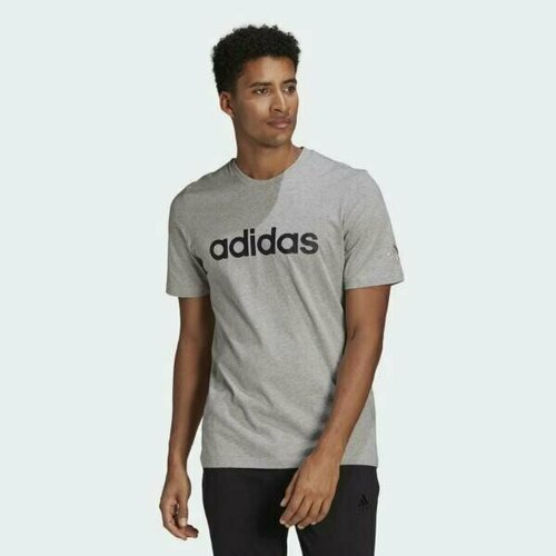 Футболка adidas, размер 44, серый
