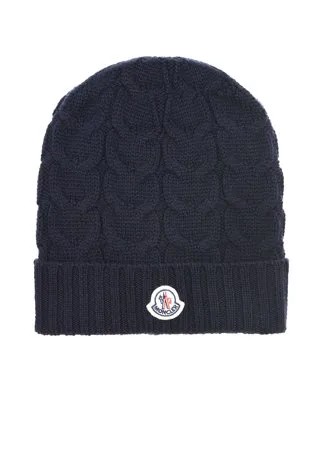Темно-синяя шапка из шерсти Moncler детское