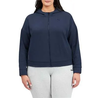 Puma Train Favorite Fleece Full Zip Jacket Женская синяя повседневная спортивная верхняя одежда