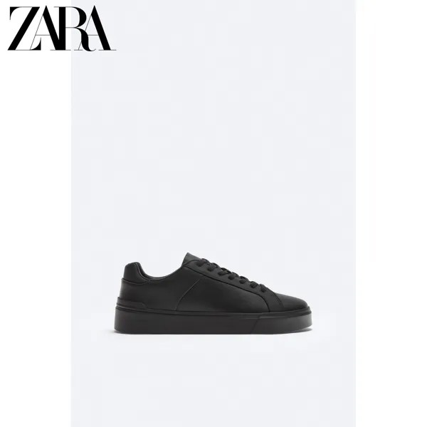 Zara новые весенние мужские туфли, черные однотонные спортивные и повседневные туфли на толстой подошве 2209320 800, цвет черный