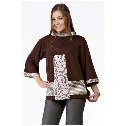 Блуза  Setty'S Collection, размер 48, коричневый