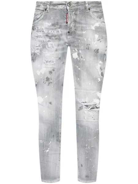 Dsquared2 джинсы с нашивкой-логотипом, серый