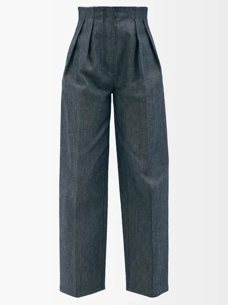 Джинсовые брюки с завышенной талией paperbag Fendi, синий