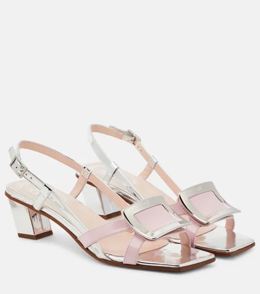 Лакированные сандалии Belle Vivier 45 Roger Vivier, мультиколор