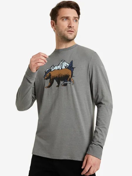 Лонгслив мужской Columbia Blue Reef LS Graphic Tee, Серый